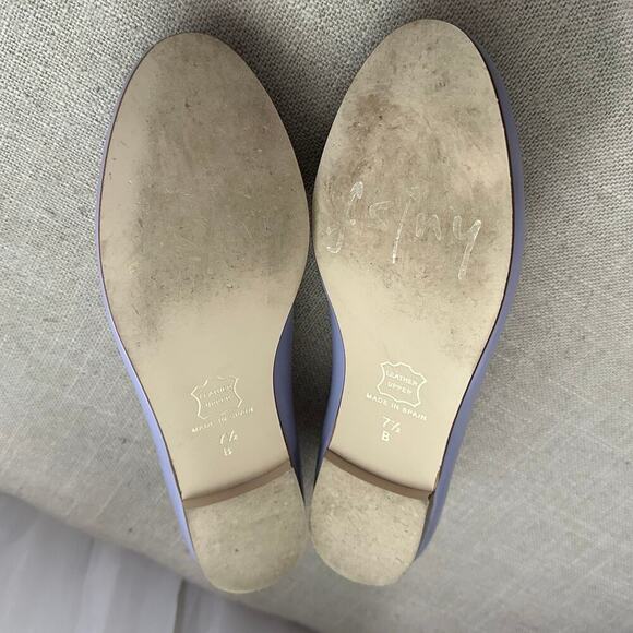 FS/NY Light Purple Leather Women's 7.5 Ballet Slip On Puff Heart Flats Round Toe - Picture 8 of 11